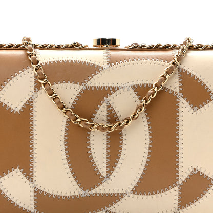 Chanel Lambskin CC Stitch Chain Around Clutch  Beige White 8 of 13