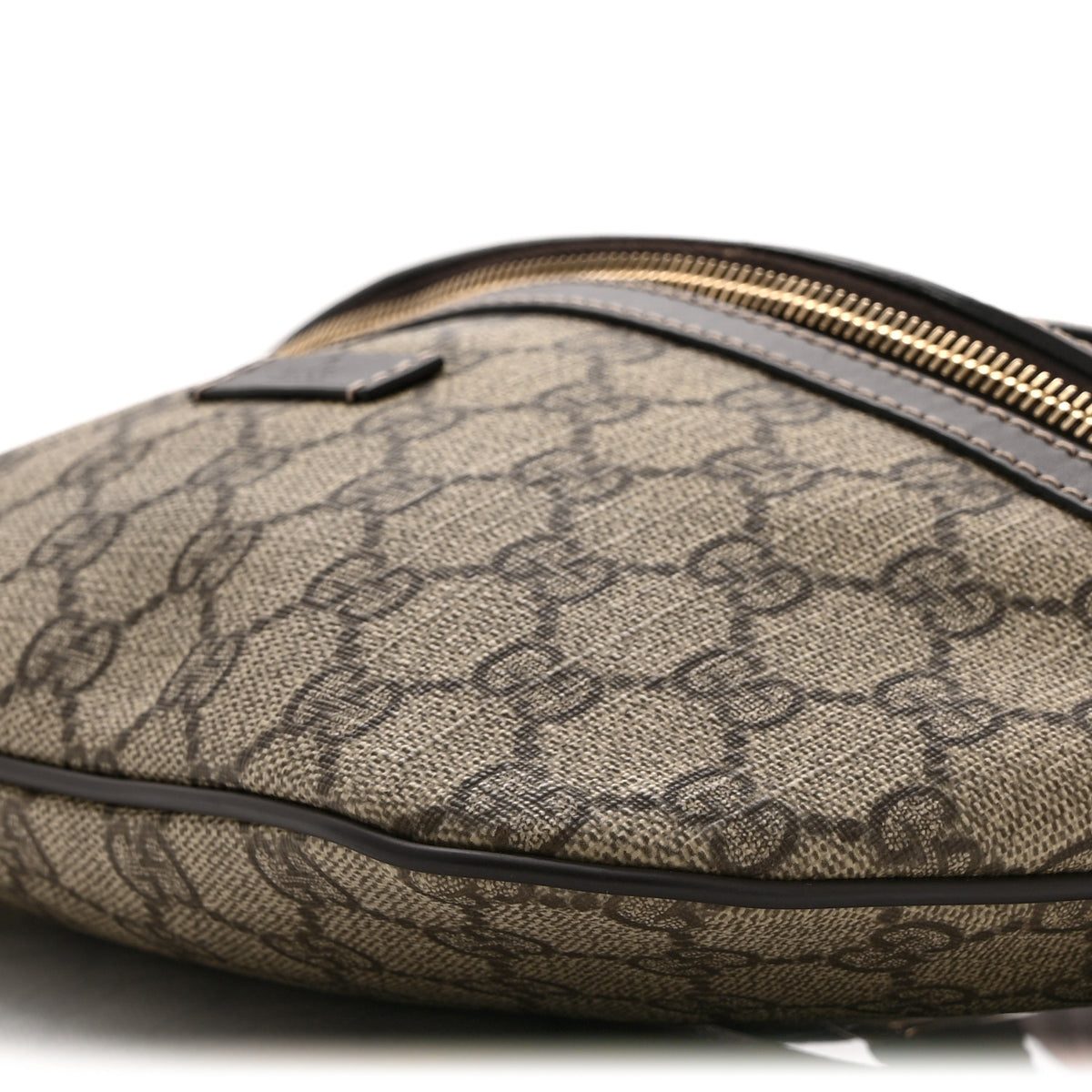 GG Supreme Monogram Belt Bag Dark Brown