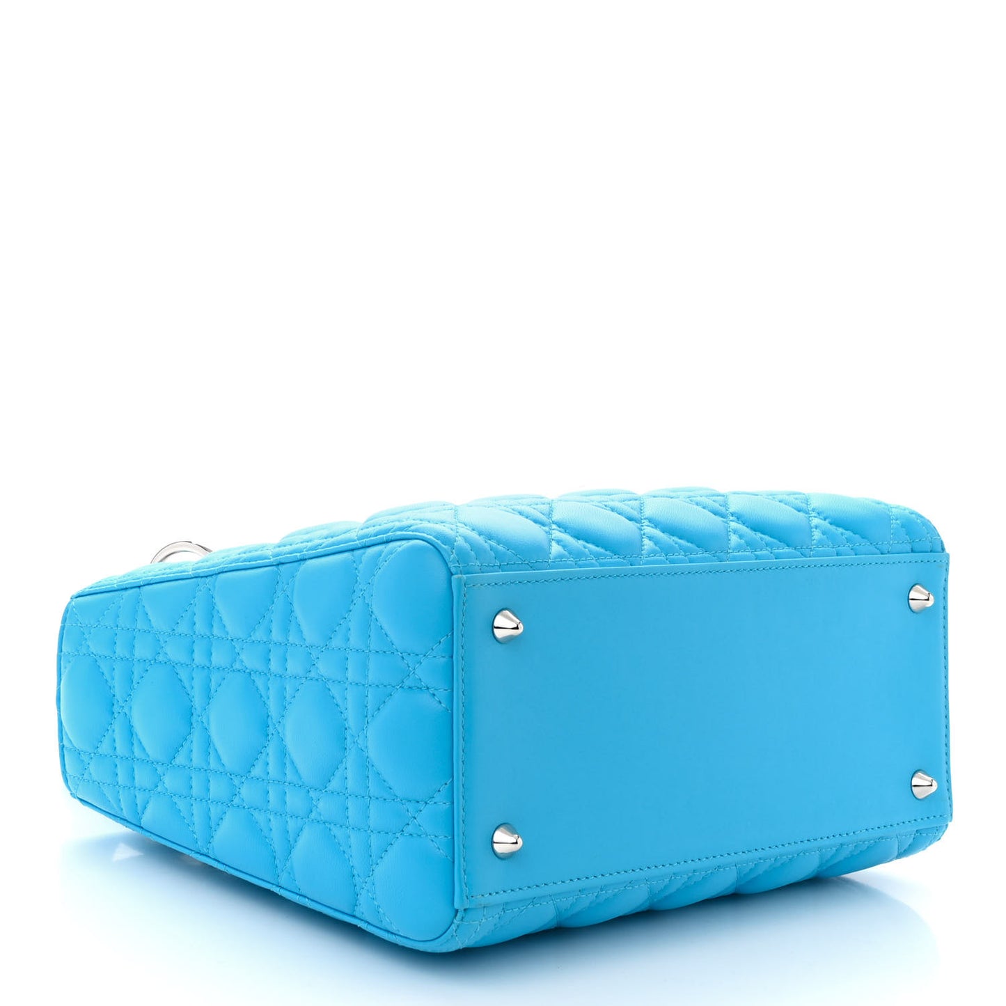 Lambskin Cannage Medium Lady Dior Blue