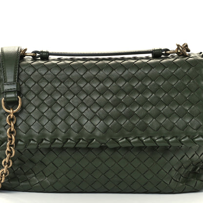 Bottega Veneta Nappa Intrecciato Baby Olimpia Shoulder Bag Moss 8 of 10