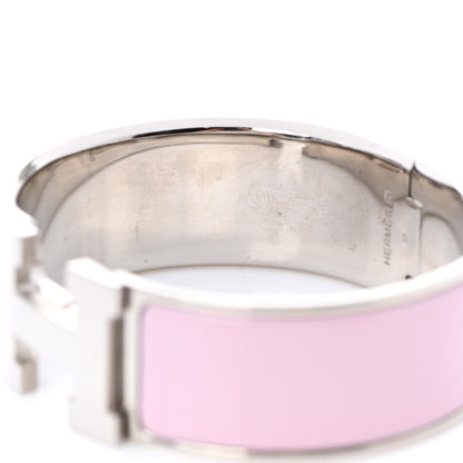 Hermes Enamel Wide Clic Clac H Bracelet GM Rose Dragee 5 of 5