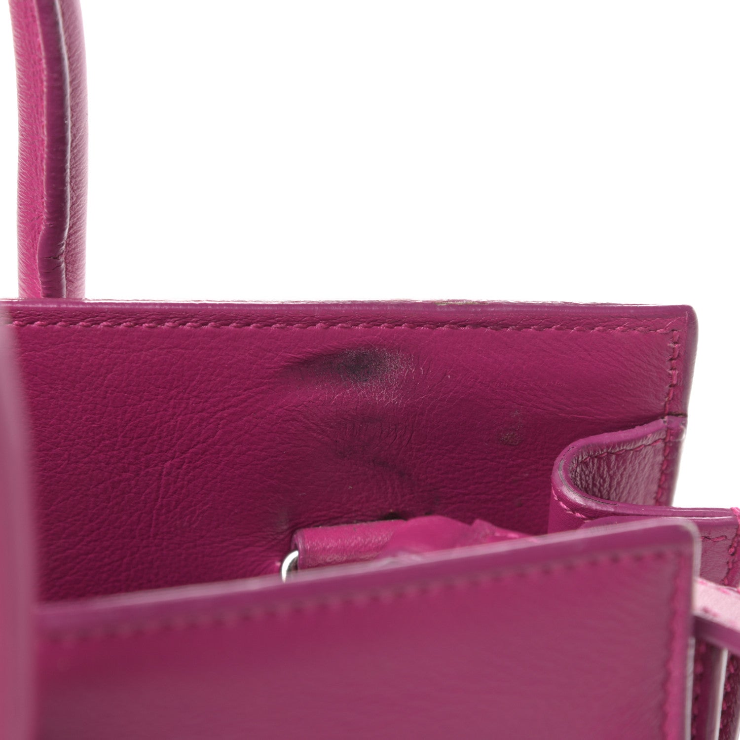 Saint Laurent Calfskin Baby Sac De Jour Fuchsia 10 of 12