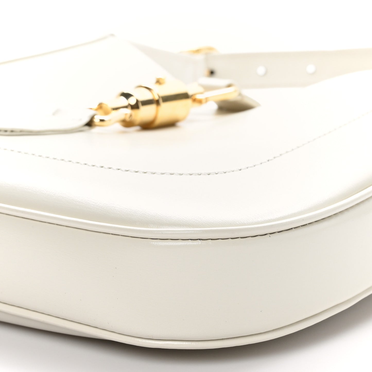 Boarded Dyana Lux Calfskin Small Jackie 1961 Hobo Mystic White