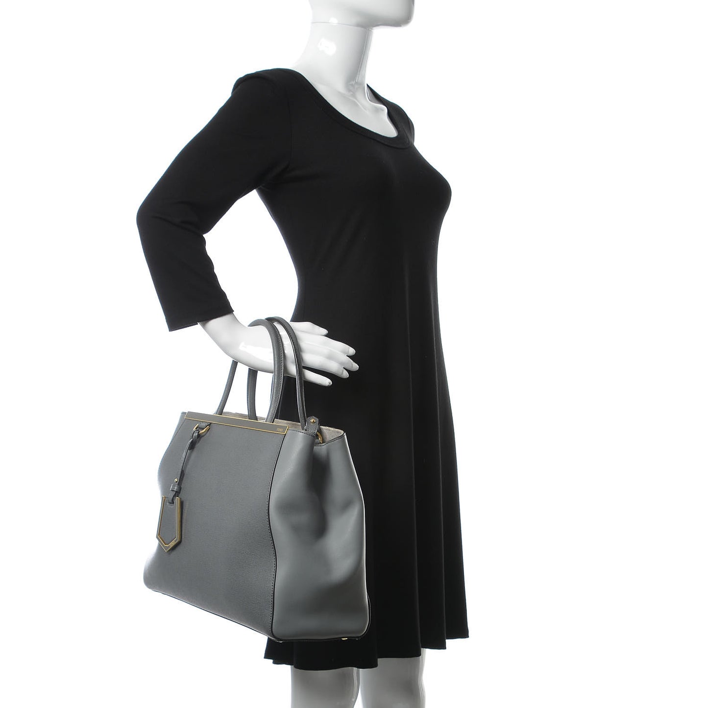 Vitello Elite Flamingo Regular 2Jours Tote Grigio Grigio Chiaro