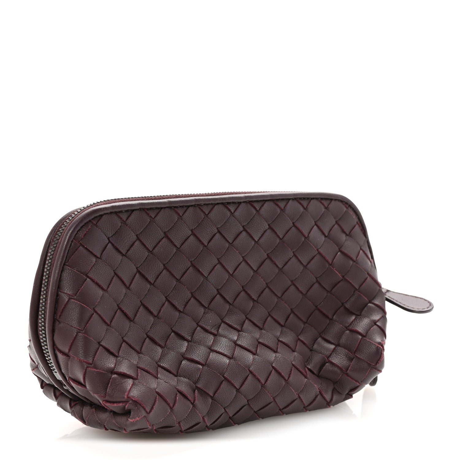 Bottega Veneta Nappa Intrecciato Cosmetic Case Barolo 3 of 7