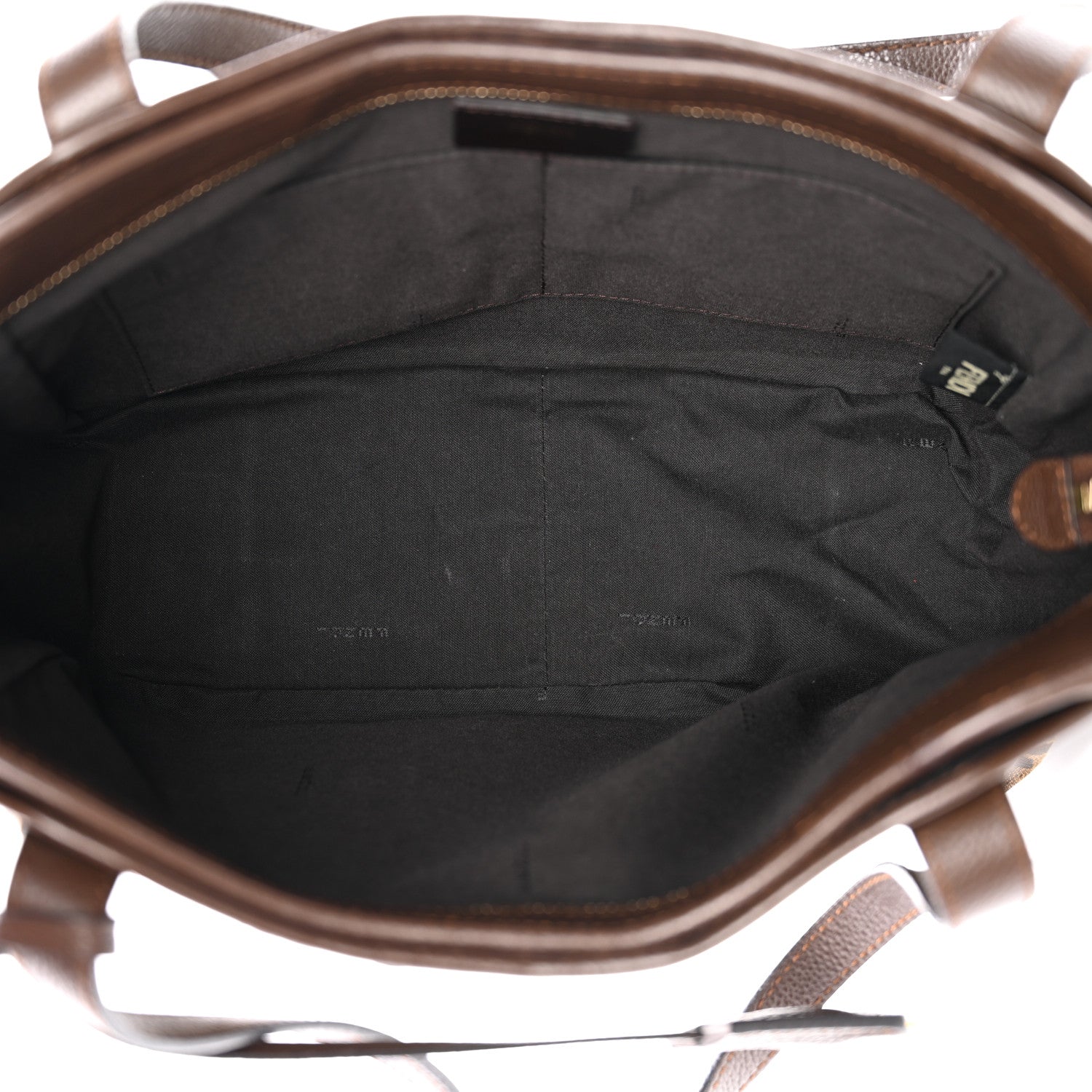 Fendi Zucca Vitello Artic Medium Shopping Tote Tobacco Castagna 5 of 12