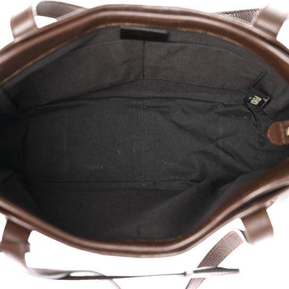 Fendi Zucca Vitello Artic Medium Shopping Tote Tobacco Castagna 5 of 12