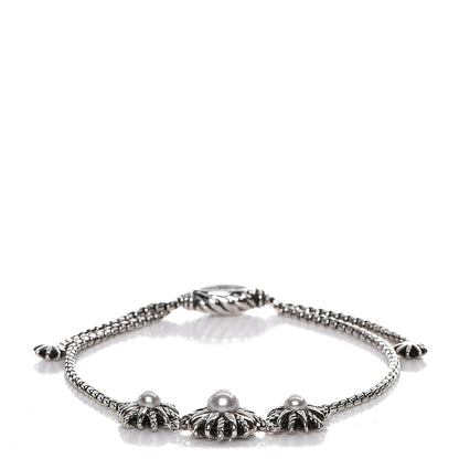 David Yurman Sterling Silver Pearl Starburst Bracelet 1 of 3