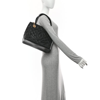 Chanel Caviar Quilted Medallion Tote Black 2 of 10