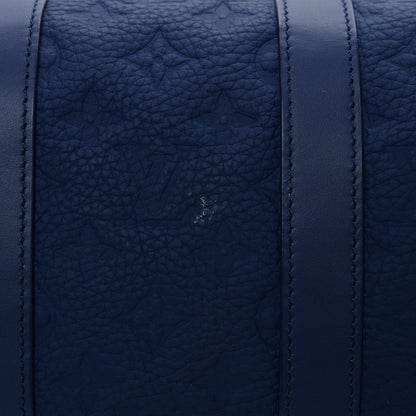 Louis Vuitton Monogram Taurillon Keepall Bandouliere 35 Blue 11 of 12