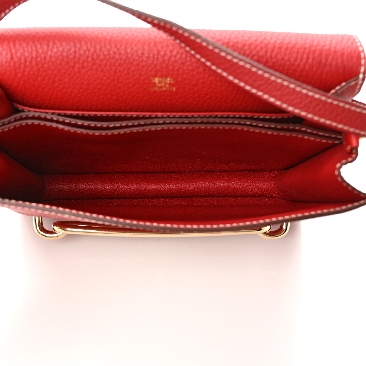 Hermes Taurillon Clemence Sac Roulis 23 Rouge Casaque 5 of 9