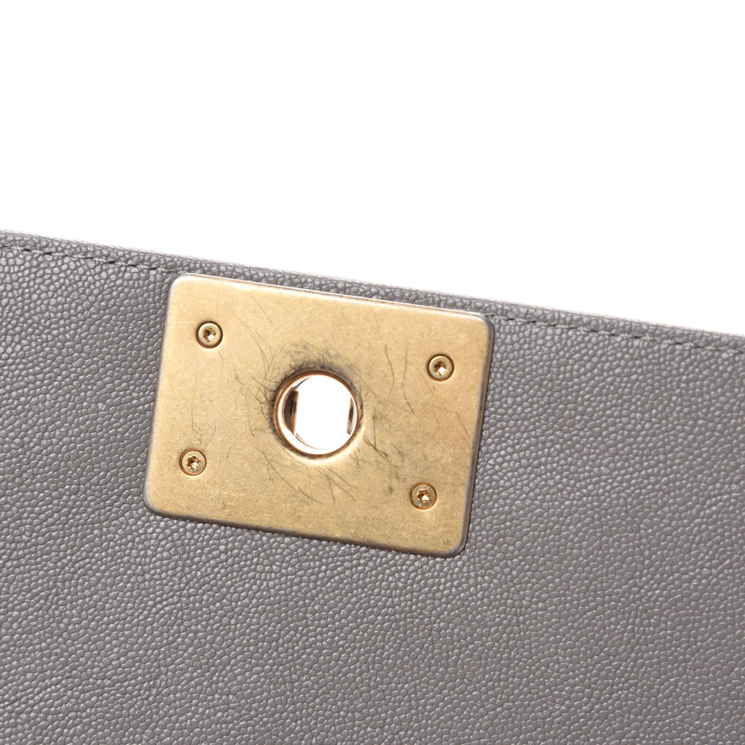 Chanel Caviar Quilted Medium Boy Flap Grey 8 of 12