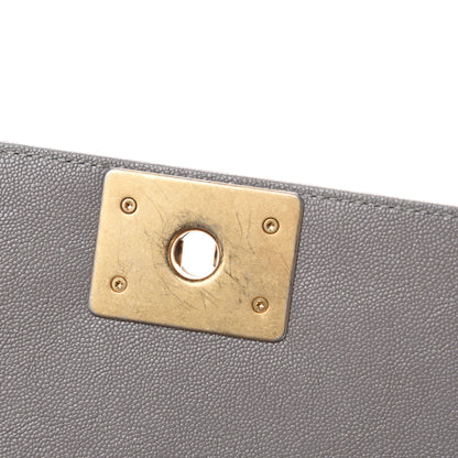 Chanel Caviar Quilted Medium Boy Flap Grey 8 of 12
