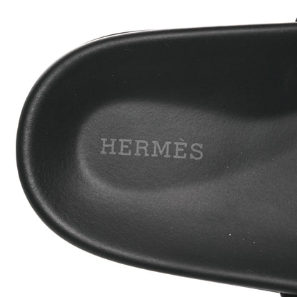 Hermes Calfskin Mens Chypre Sandals 44 Black 9 of 14