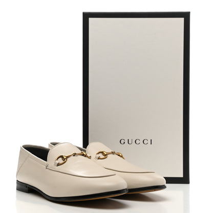 Gucci Lambskin Womens Brixton Horsebit Loafers 39 Mystic White 10 of 10