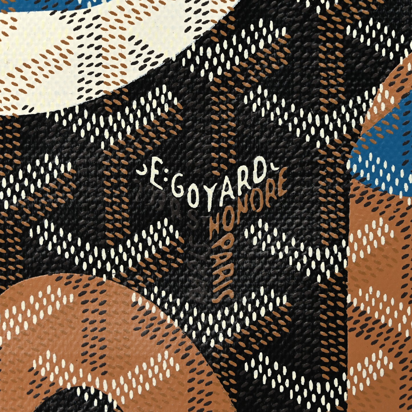 Goyardine Saint Louis Lettres Camouflage GM Black Blue