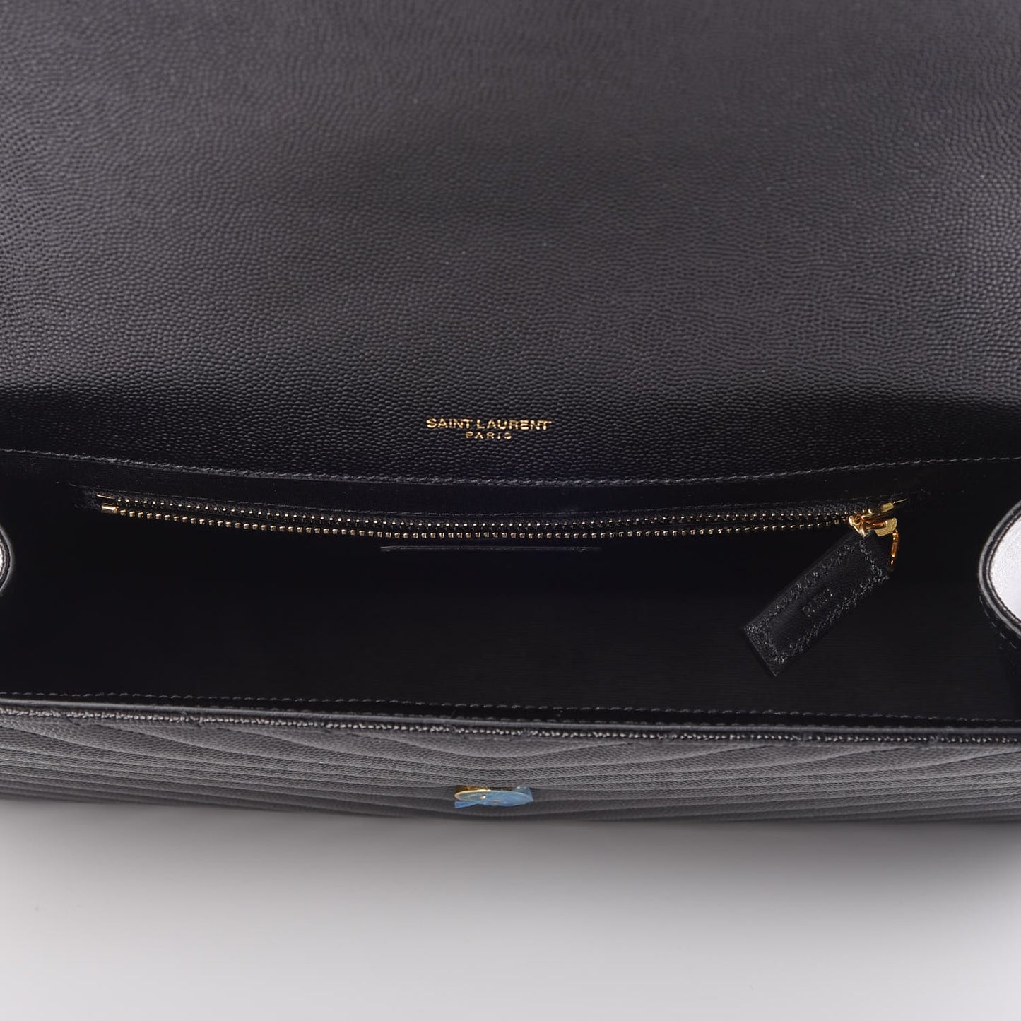 Grain De Poudre Matelasse Chevron Large Monogram Satchel Black