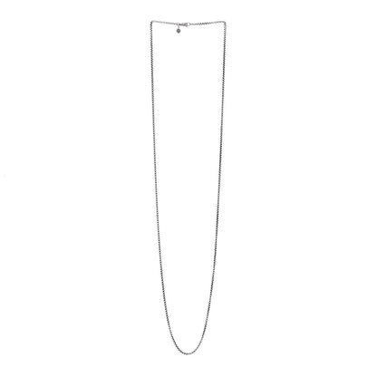 John Hardy Sterling Silver 2mm Naga Box Chain Necklace 36" 3 of 4