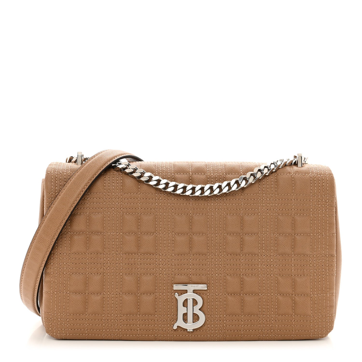 Burberry Lambskin Quilted Medium Lola Bag Camel 1 of 9