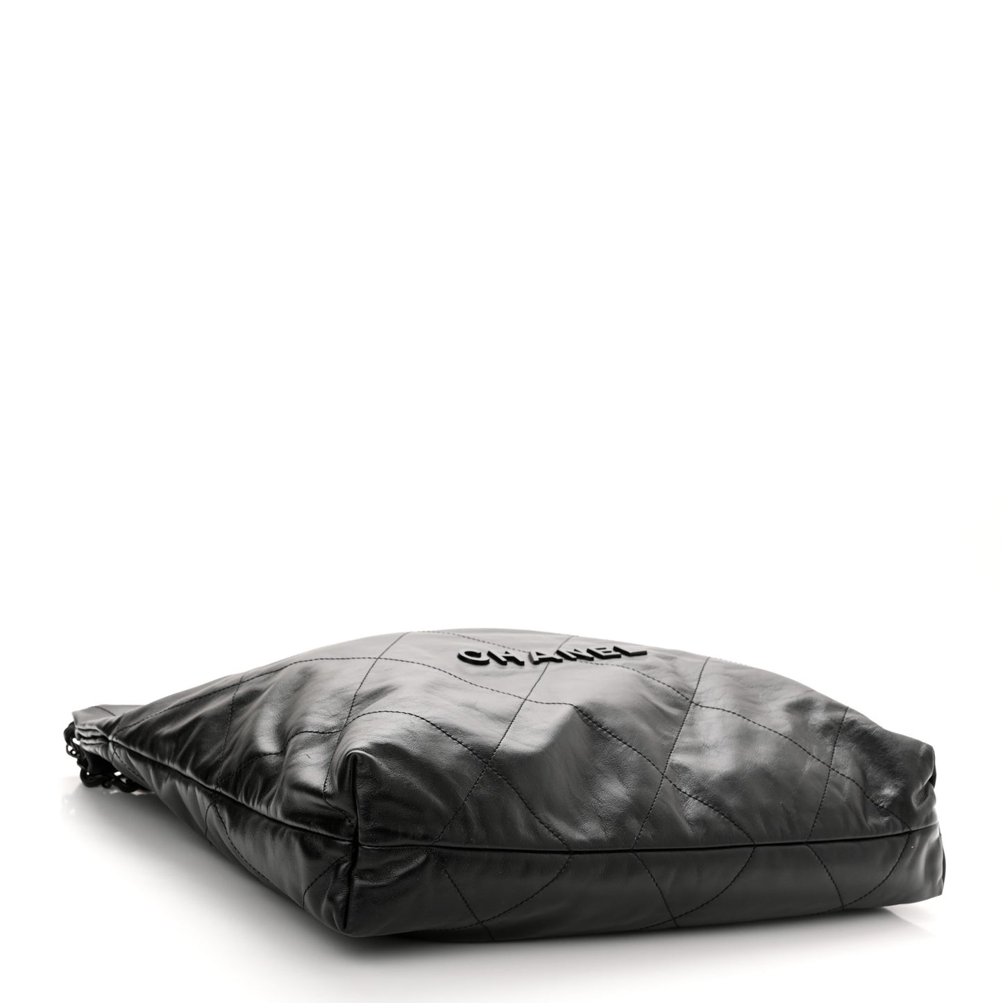 Shiny Calfskin Quilted Chanel 22 So Black