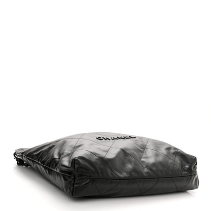 Chanel Shiny Calfskin Quilted Chanel 22 So Black 4 of 10