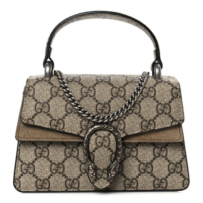 Gucci GG Supreme Monogram Mini Dionysus Top Handle Bag Taupe 1 of 9