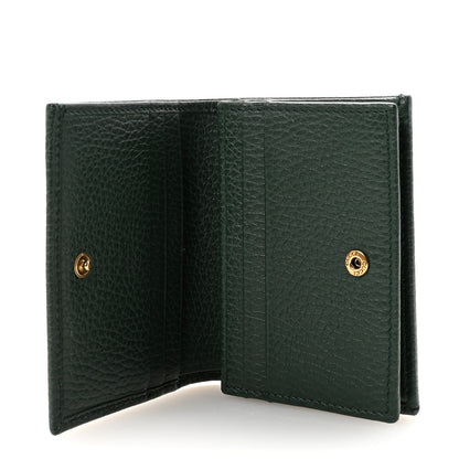 Gucci Calfskin Garden Bat Card Case Dark Green 5 of 7