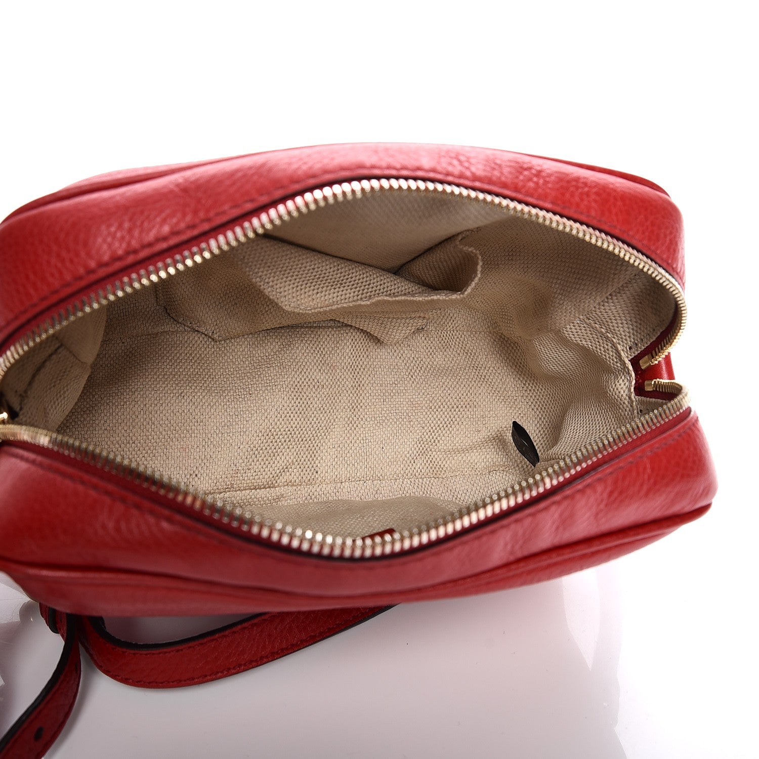 Gucci Pebbled Calfskin Small Soho Disco Bag Tabasco Red 5 of 9