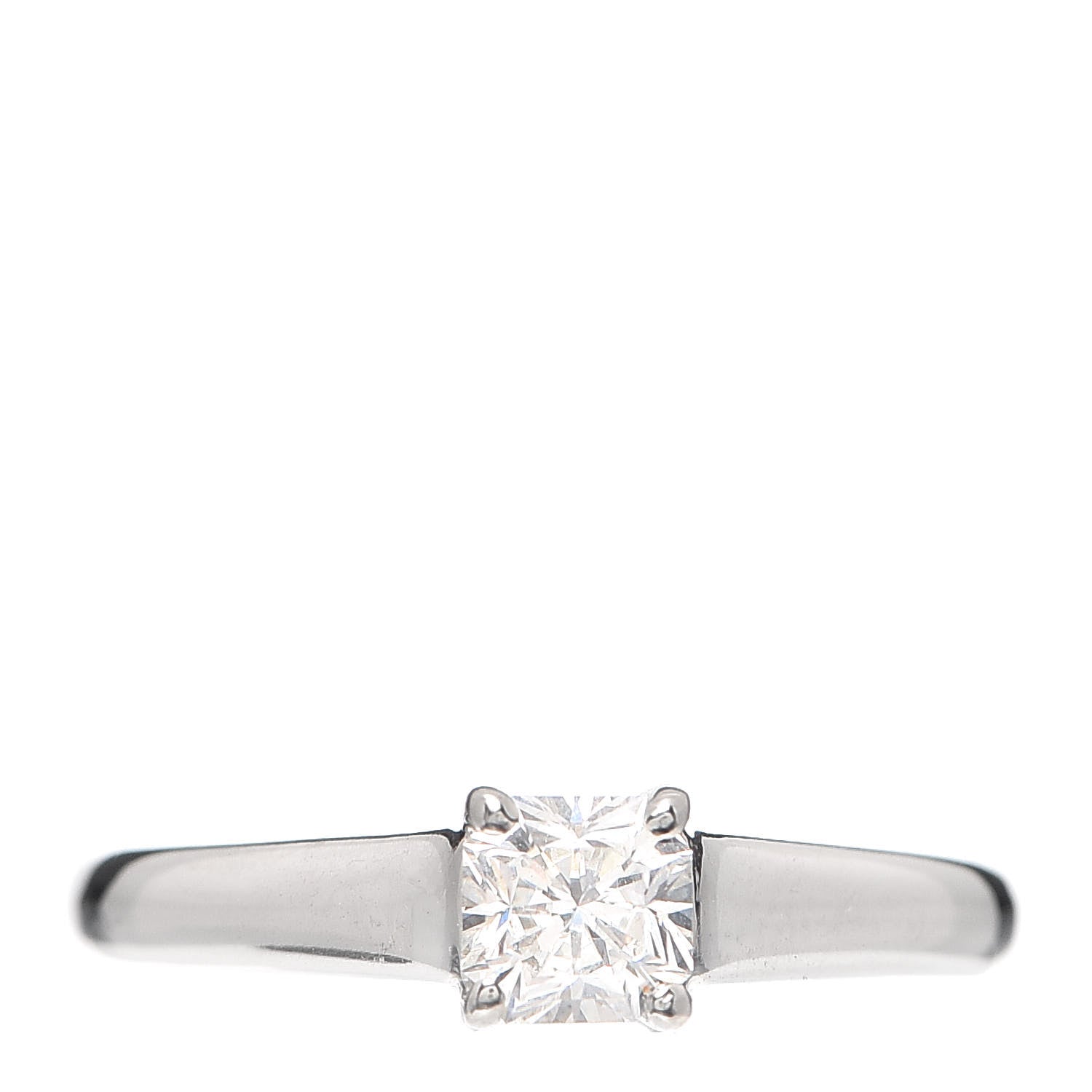 Tiffany Platinum Diamond .46ct Solitaire Lucida Engagement Ring 50 5.5 1 of 6