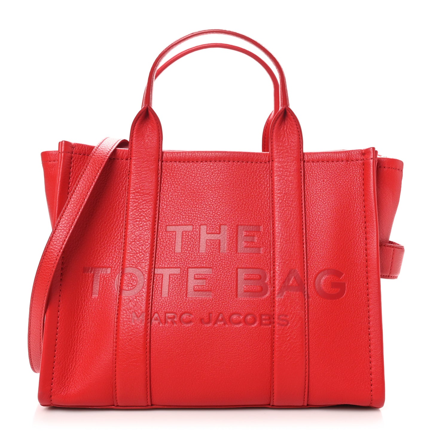 Grained Calfskin Medium The Tote Bag True Red