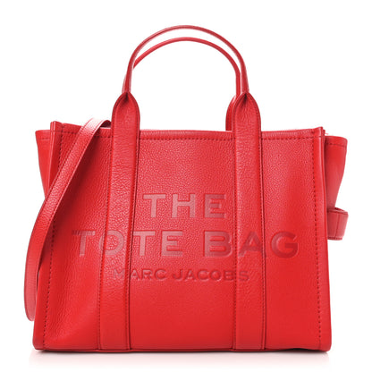 Marc Jacobs Grained Calfskin Medium The Tote Bag True Red 1 of 9