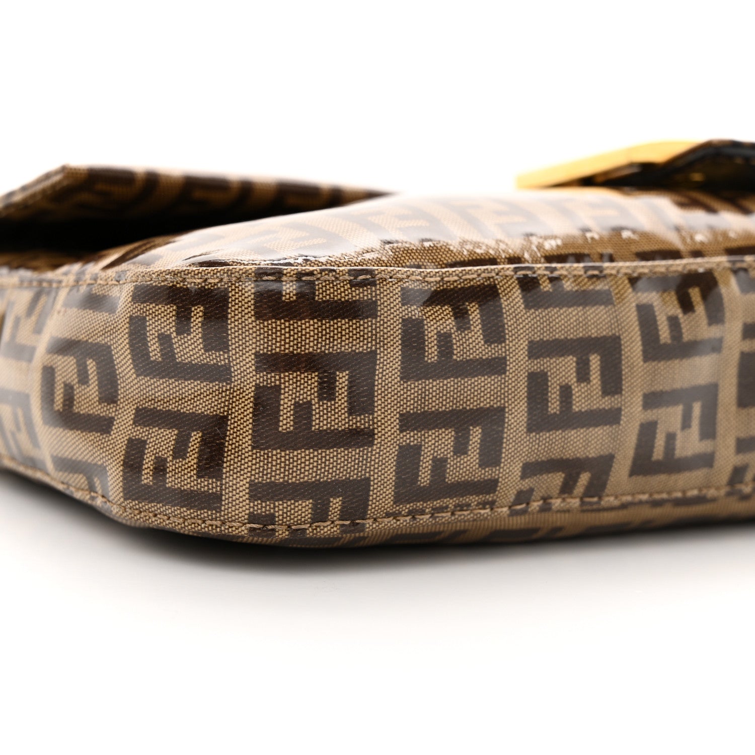 Fendi Vinyl Zucchino Baguette Tobacco 8 of 14