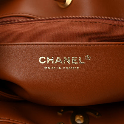 Chanel Calfskin Quilted Braided Handle Chain Hobo Brown 6 of 11