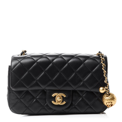 Chanel Lambskin Quilted Mini Rectangular Pearl Crush Flap Black 1 of 11