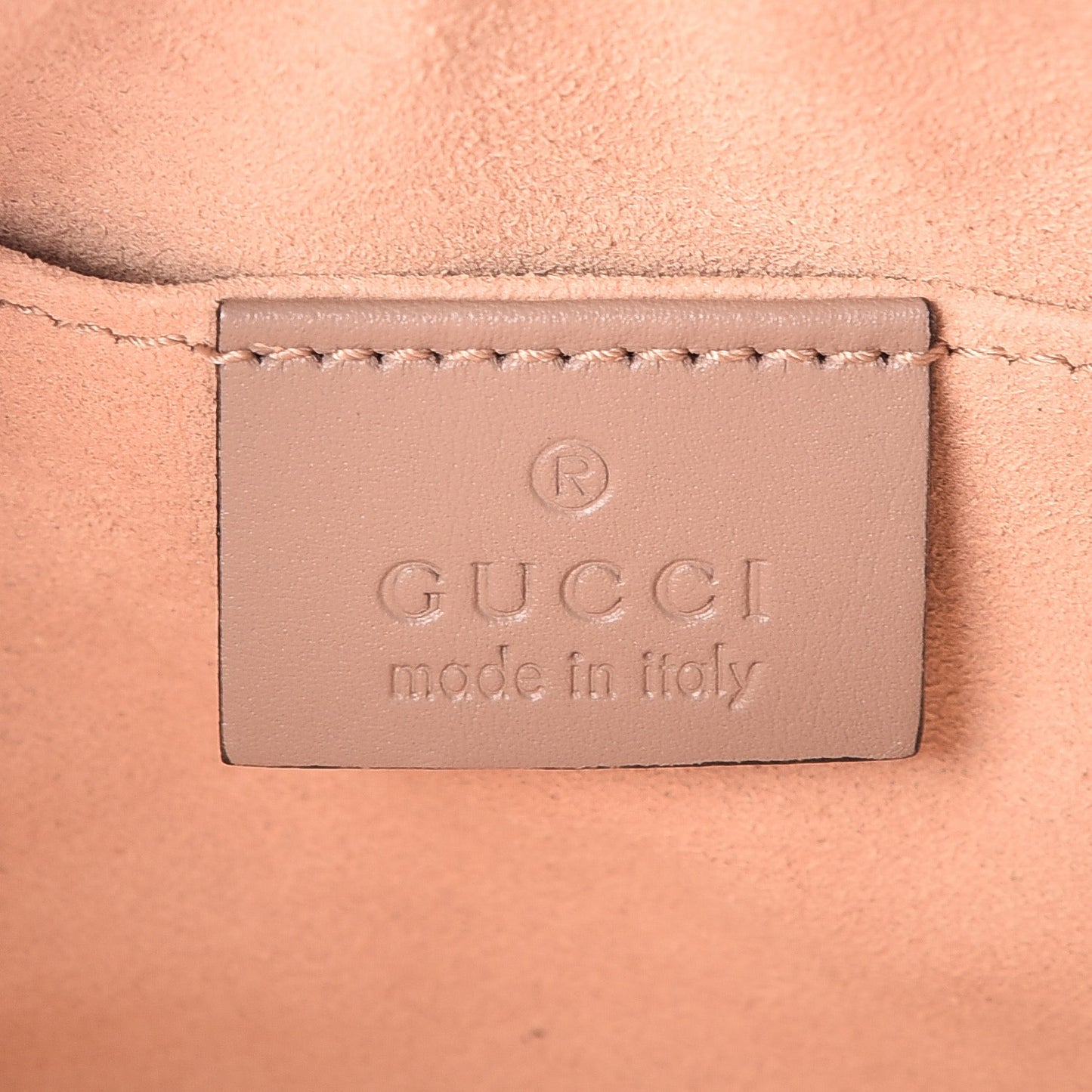 Calfskin Matelasse Mini GG Marmont Chain Shoulder Bag Nude