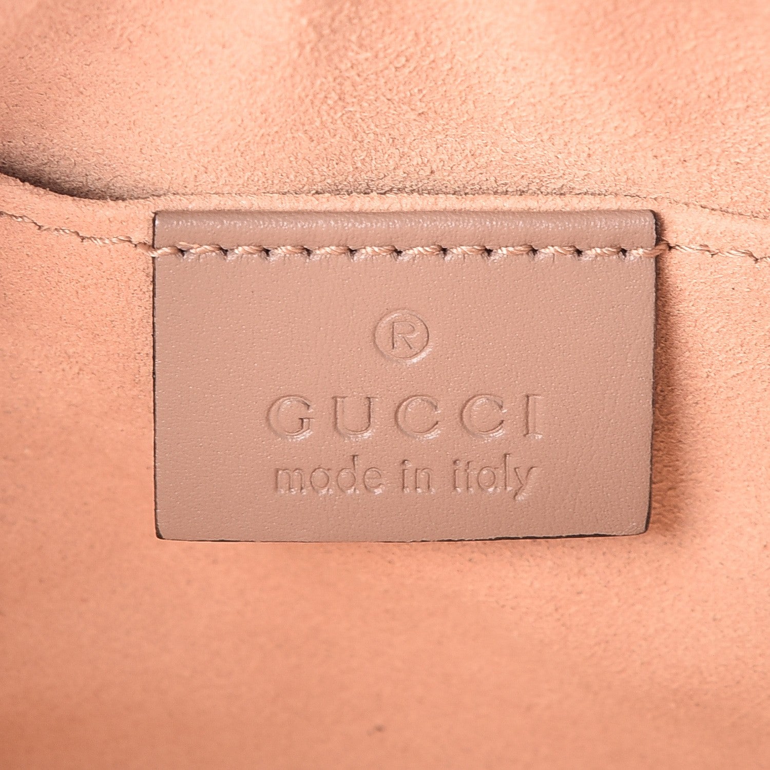 Gucci Calfskin Matelasse Mini GG Marmont Chain Shoulder Bag Nude 6 of 8