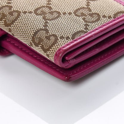 Gucci Monogram Dice French Flap Wallet Fuchsia 11 of 14