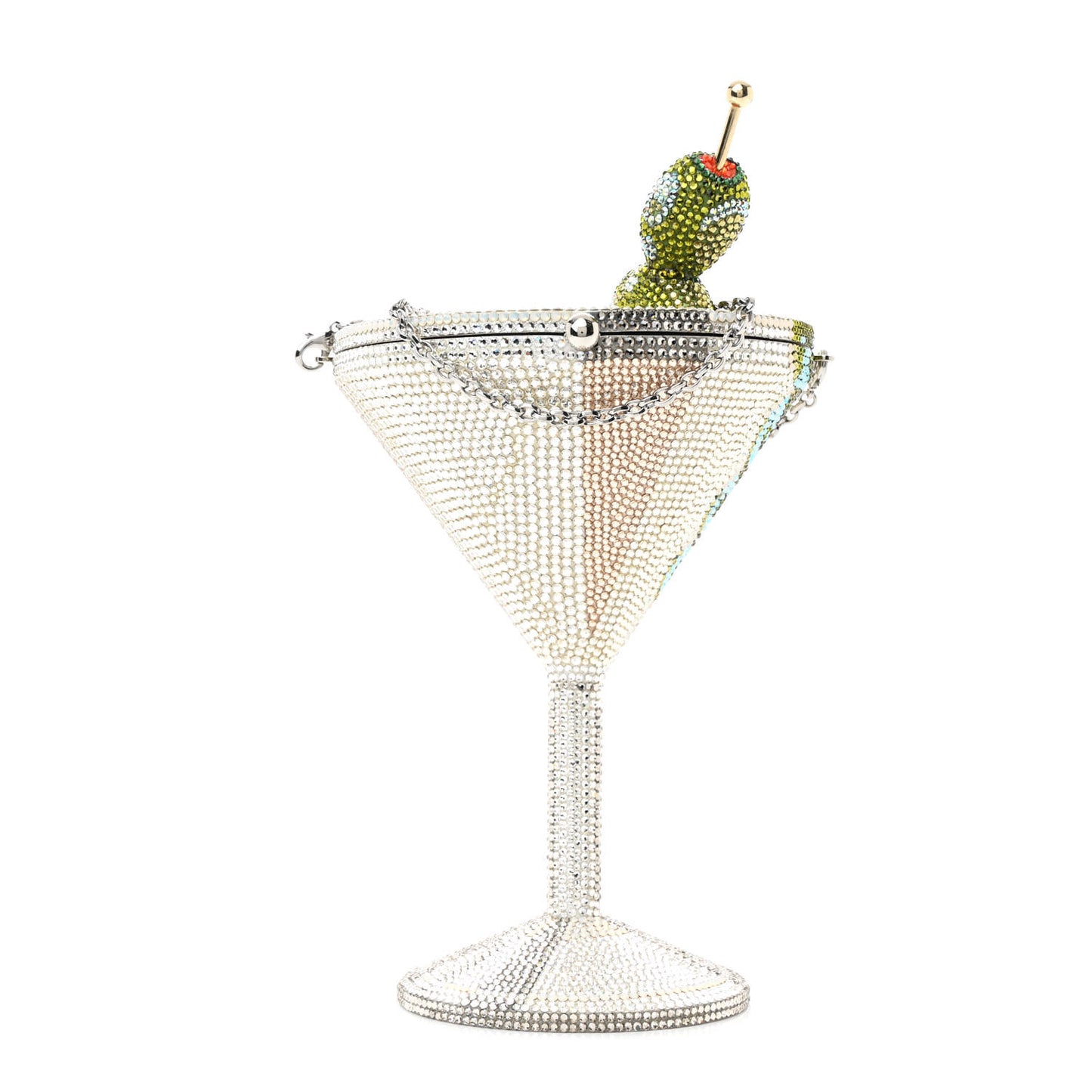 Crystal Martini Minaudiere Clutch Multicolor