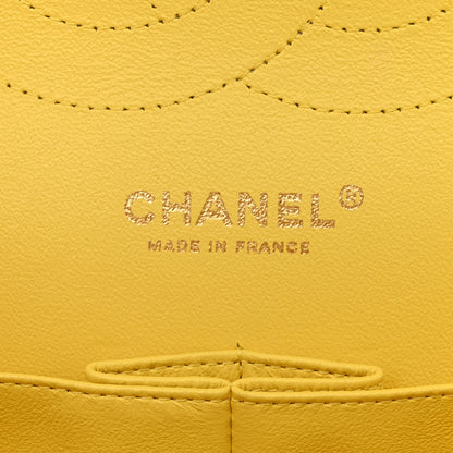 Chanel Lambskin Quilted Jumbo Double Flap Yellow 6 of 11