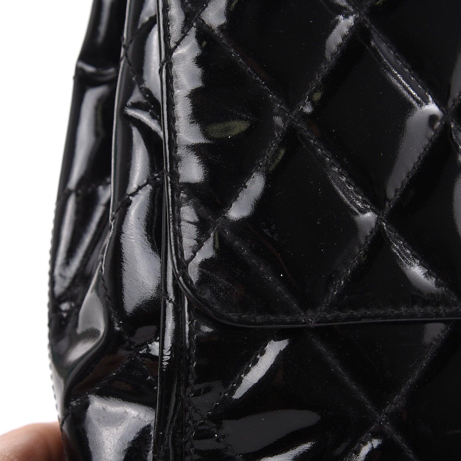 Chanel Patent Quilted Backpack Black 10 of 17