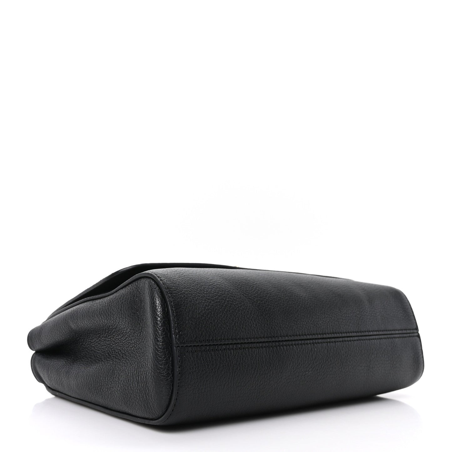 Small Classic Grain Calfskin Medium Lily Black