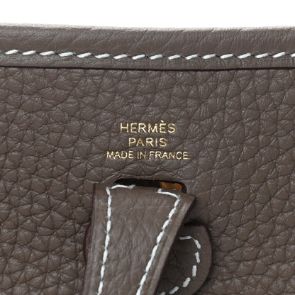 Hermes Taurillon Clemence Evelyne TPM Etoupe 6 of 8