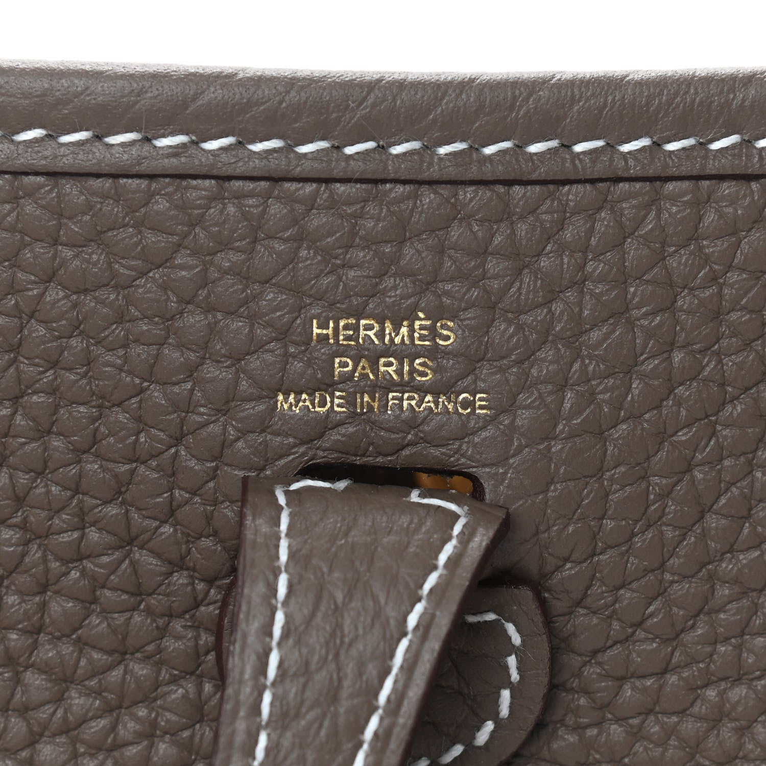 Hermes Taurillon Clemence Evelyne TPM Etoupe 6 of 8
