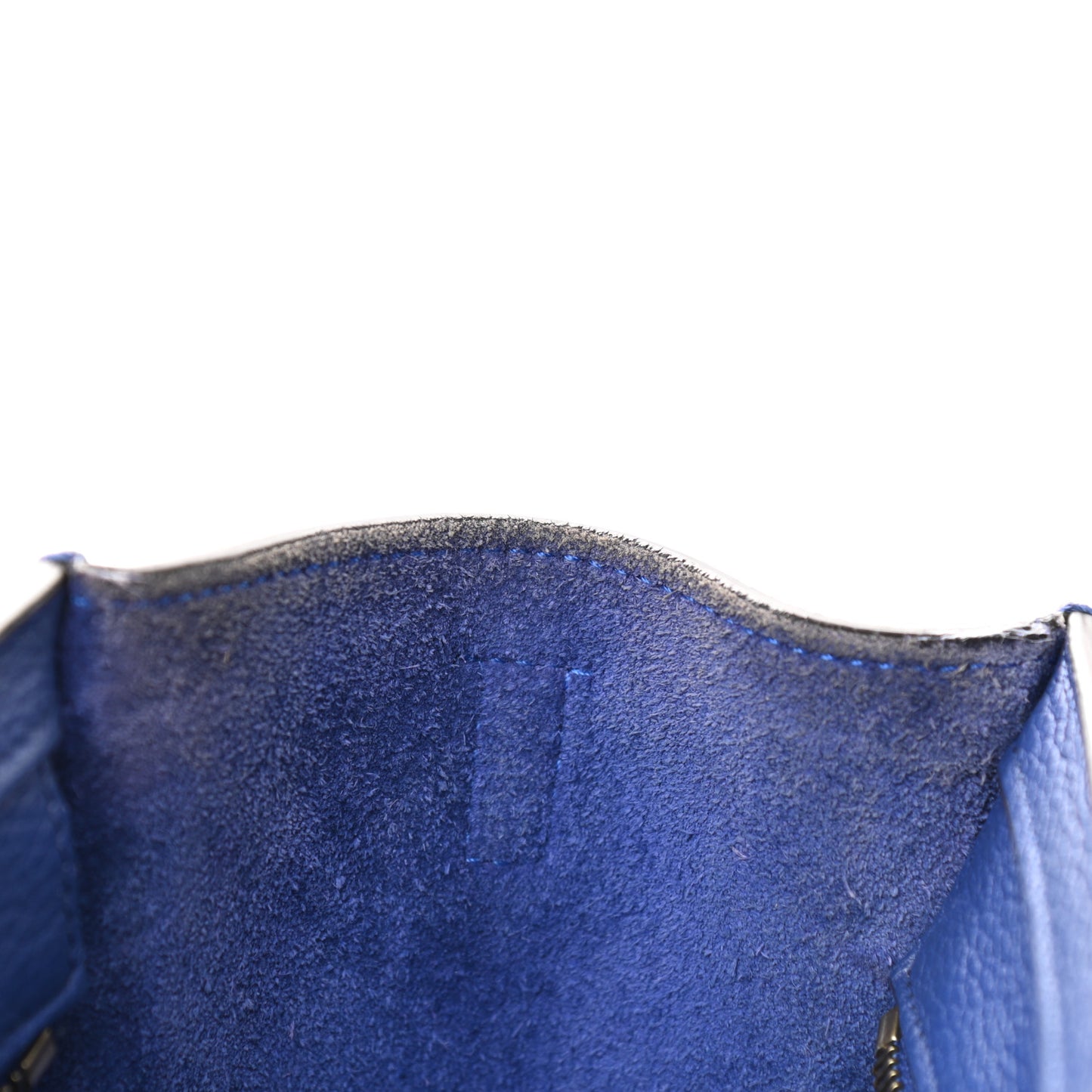 Drummed Calfskin Nano Luggage Indigo