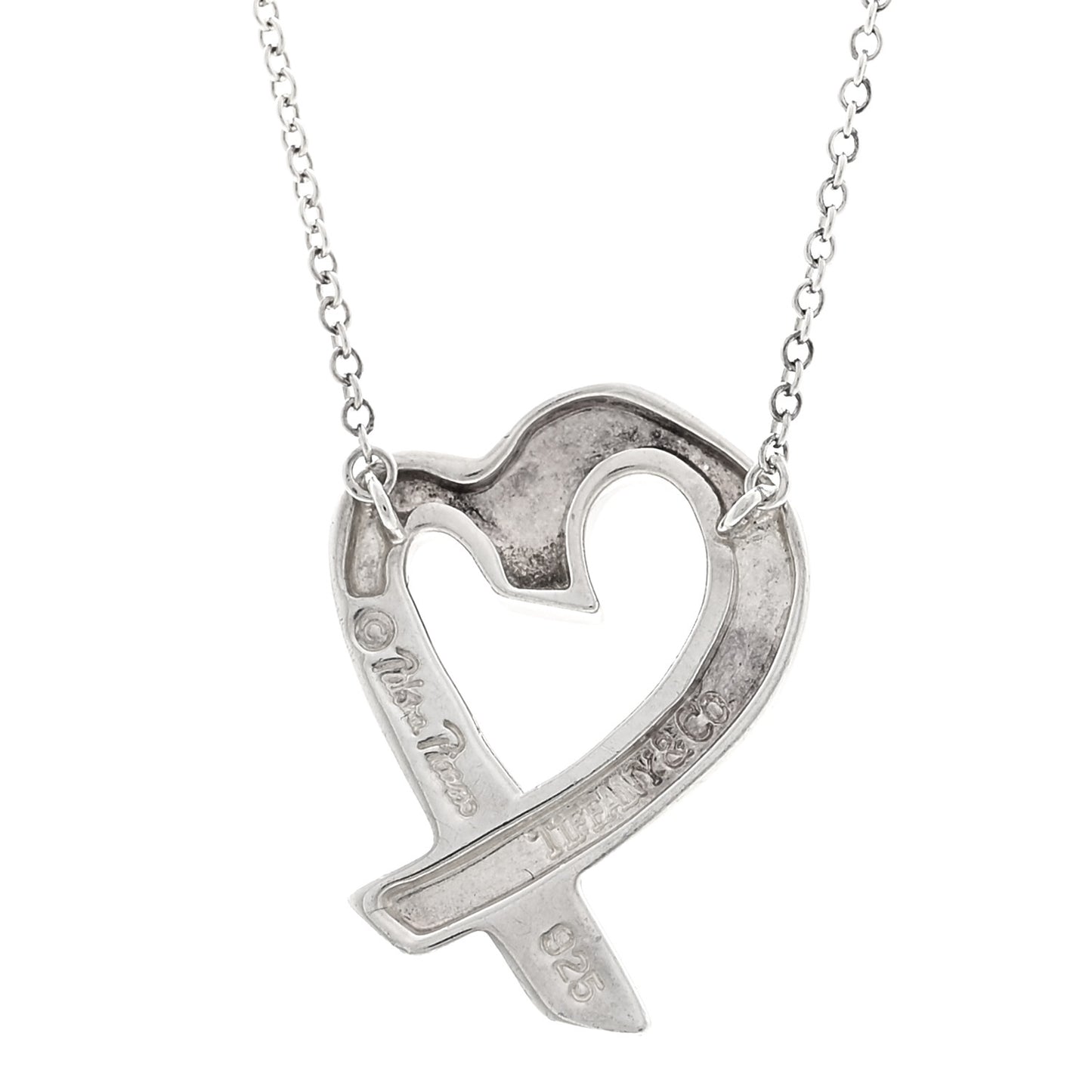 Sterling Silver Paloma Picasso Loving Heart Pendant Necklace