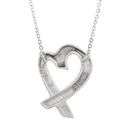 Tiffany Sterling Silver Paloma Picasso Loving Heart Pendant Necklace 4 of 5