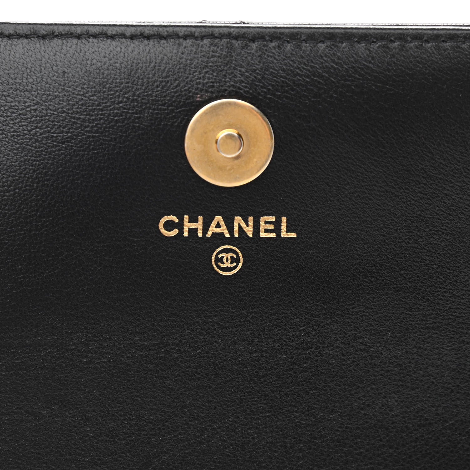 Chanel Goatskin Quilted Chanel 19 Glasses Case With Chain Black 6 of 11