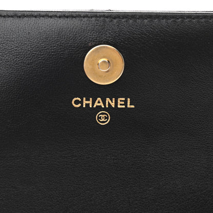 Chanel Goatskin Quilted Chanel 19 Glasses Case With Chain Black 6 of 11