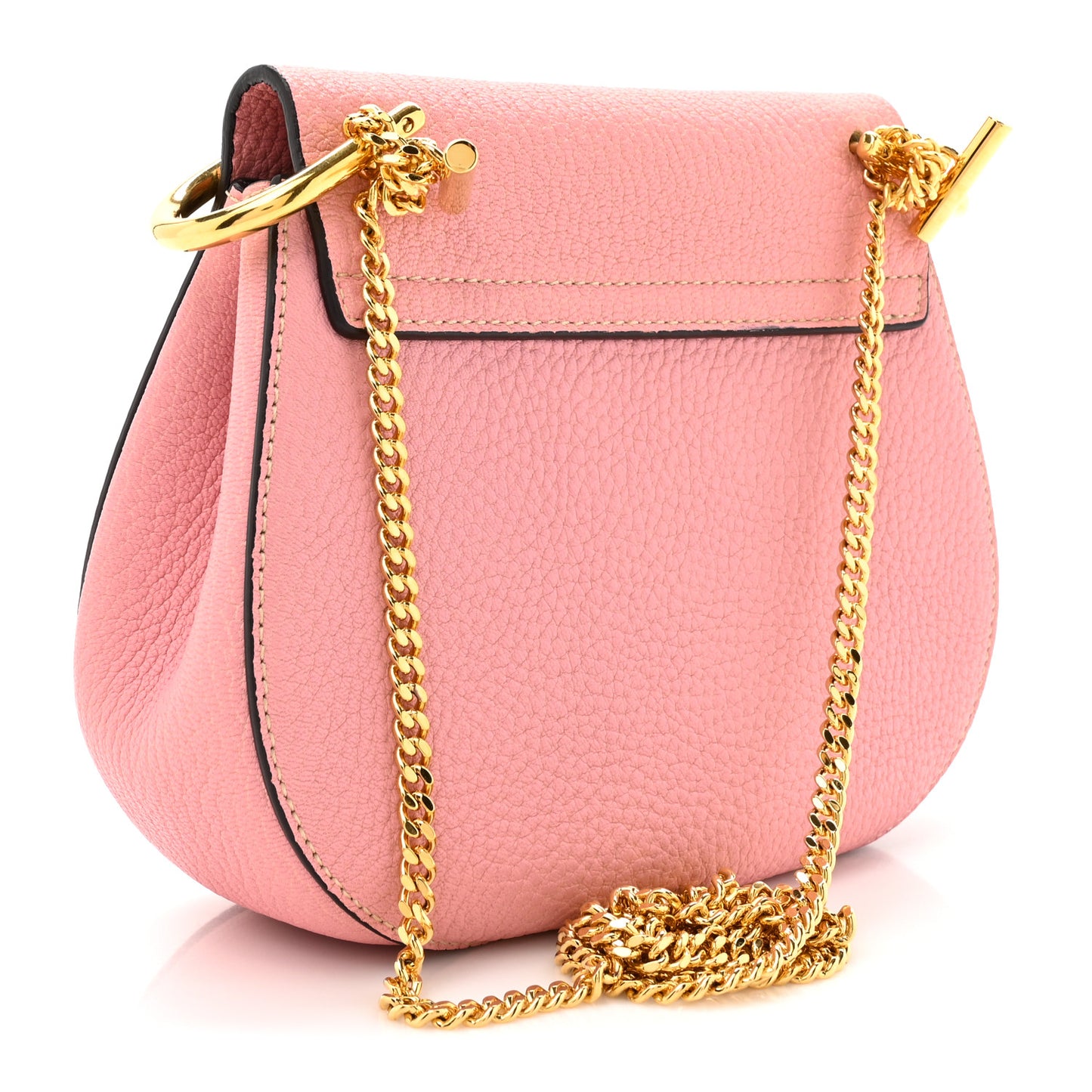 Grained Lambskin Mini Drew Shoulder Bag Misty Rose
