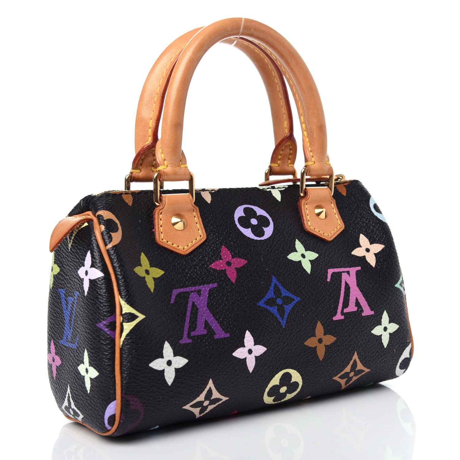 Louis Vuitton Monogram Multicolor Mini Sac HL Speedy Black 3 of 6